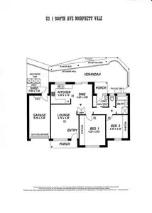 Floorplan of Homely unit listing, 2/1 Booth Avenue, Morphett Vale SA 5162