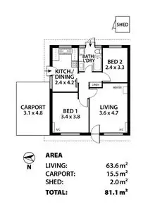 Floorplan of Homely unit listing, 12/20 Addison Road, Black Forest SA