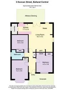 Floorplan of Homely house listing, 3 Duncan Street, Ballarat Central VIC 3350