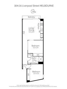 Floorplan of Homely apartment listing, 304/16 Liverpool Street, Melbourne VIC 3000