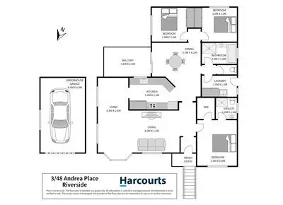 Floorplan of Homely unit listing, 3/48 Andrea Place, Riverside TAS 7250