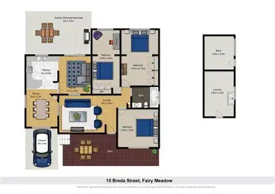 Floorplan of Homely house listing, 15 Breda Street, Fairy Meadow NSW 2519