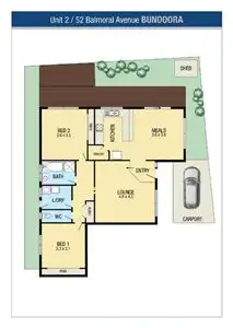 Floorplan of Homely unit listing, 2/52 Balmoral Avenue, Bundoora VIC