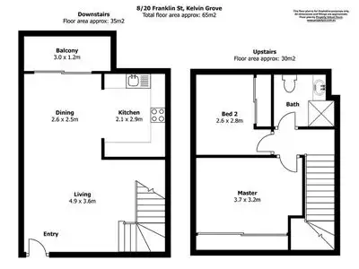 Floorplan of Homely apartment listing, 8/20 Franklin Street, Kelvin Grove QLD