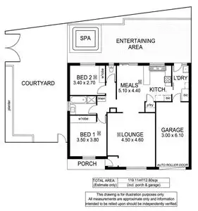 Floorplan of Homely unit listing, 1/20 Ian Street, Morphett Vale SA