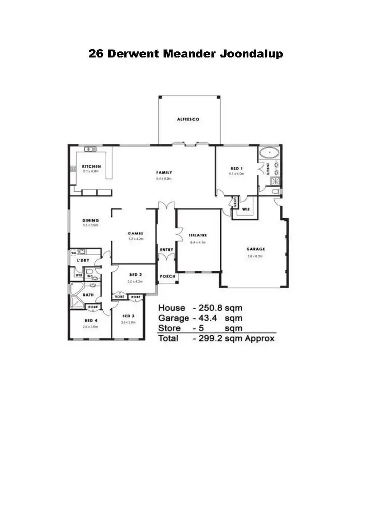Floorplan of Homely house listing, 26 Derwent Meander, Joondalup WA 6027