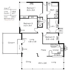 Floorplan of Homely house listing, 8 Tyrone Street, McCracken SA