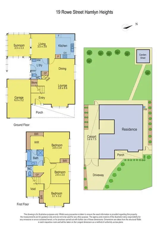 Floorplan of Homely house listing, 19 Rowe Street, Hamlyn Heights VIC 3215