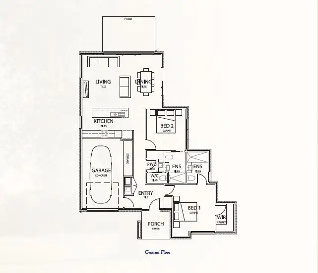 Floorplan of Homely unit listing, Lot 1/3 Linoak Avenue, Lalor VIC 3075