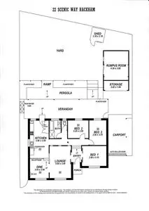 Floorplan of Homely house listing, 22 Scenic Way, Hackham SA