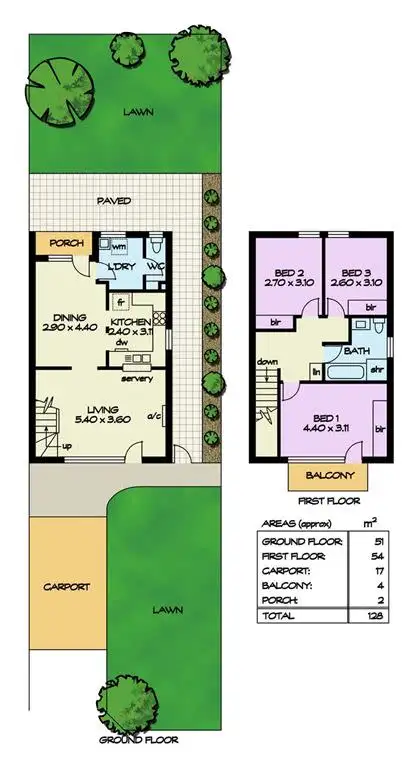 Floorplan of Homely townhouse listing, 4/274 Sturt Road, Marion SA 5043