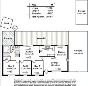Floorplan of Homely house listing, 8 Baseby Street, Happy Valley SA 5159