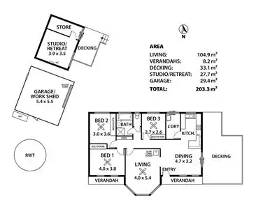 Floorplan of Homely house listing, 13 Aldgate/Strathalbyn Road, Echunga SA 5153
