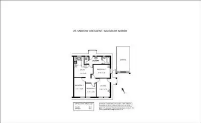 Floorplan of Homely semi-detached listing, 25 Harrow Crescent, Salisbury North SA 5108