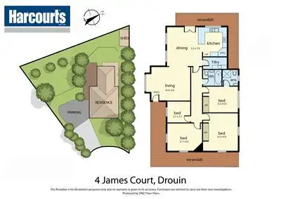 Floorplan of Homely house listing, 4 James Court, Drouin VIC 3818