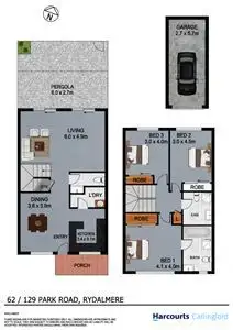 Floorplan of Homely townhouse listing, 62/129B Park Road, Rydalmere NSW 2116