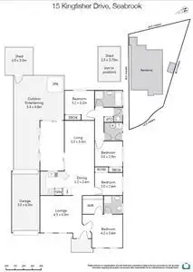 Floorplan of Homely house listing, 15 Kingfisher Drive, Seabrook VIC 3028