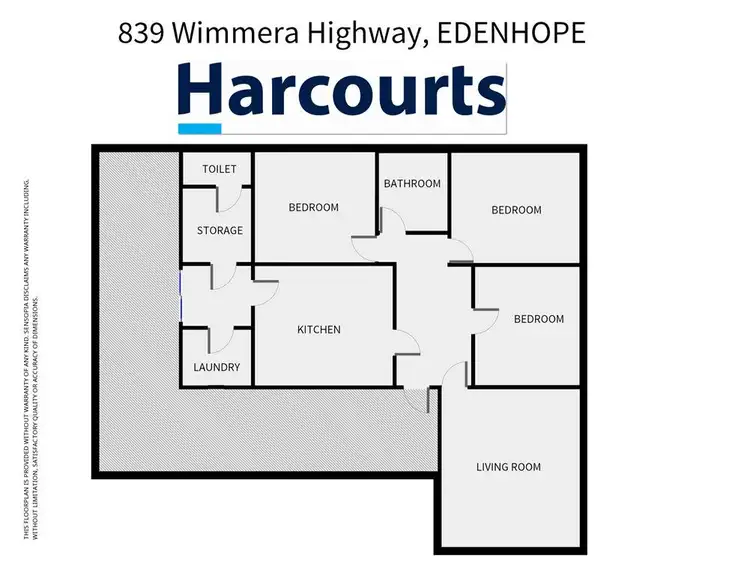 Floorplan of Homely rural property listing, 839 Wimmera Highway, Edenhope VIC 3318