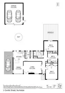 Floorplan of Homely house listing, 1 Corella Street, Nuriootpa SA 5355