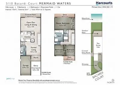 Floorplan of Homely townhouse listing, 3/10 Bacardi Court, Mermaid Waters QLD 4218