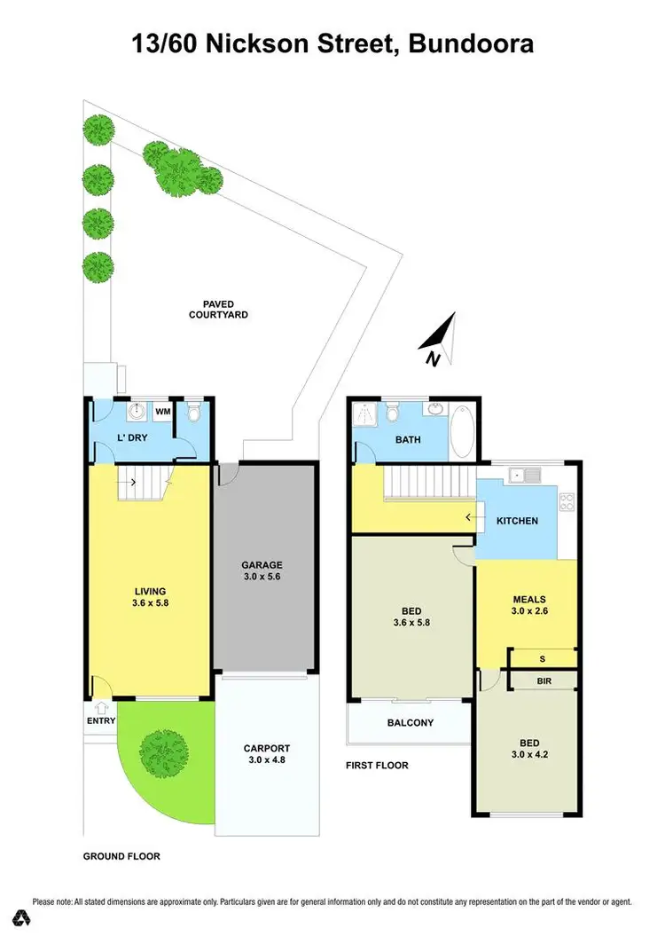 Floorplan of Homely townhouse listing, 13/60 Nickson Street, Bundoora VIC 3083