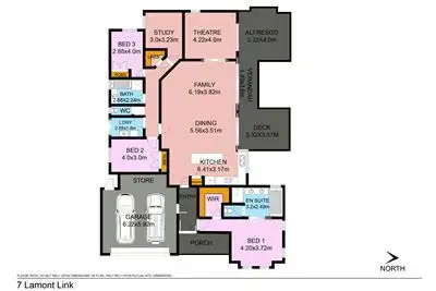 Floorplan of Homely house listing, 7 Lamont Link, Pearsall WA 6065