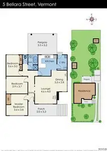 Floorplan of Homely house listing, 5 Bellara Street, Vermont VIC 3133