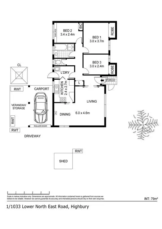Floorplan of Homely house listing, 1/1033 Lower North East Road, Highbury SA 5089