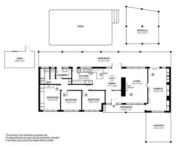 Floorplan of Homely house listing, 9 Janet Crescent, Morphett Vale SA 5162