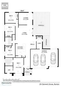 Floorplan of Homely house listing, 20 Clement Grove, Burton SA 5110