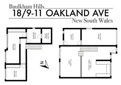 Floorplan of Homely townhouse listing, 18/9 Oakland Avenue, Baulkham Hills NSW 2153