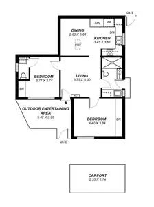 Floorplan of Homely unit listing, 464B Fullarton Road, Myrtle Bank SA 5064
