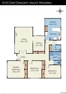 Floorplan of Homely house listing, 10 St Clair Crescent, Mount Waverley VIC 3149