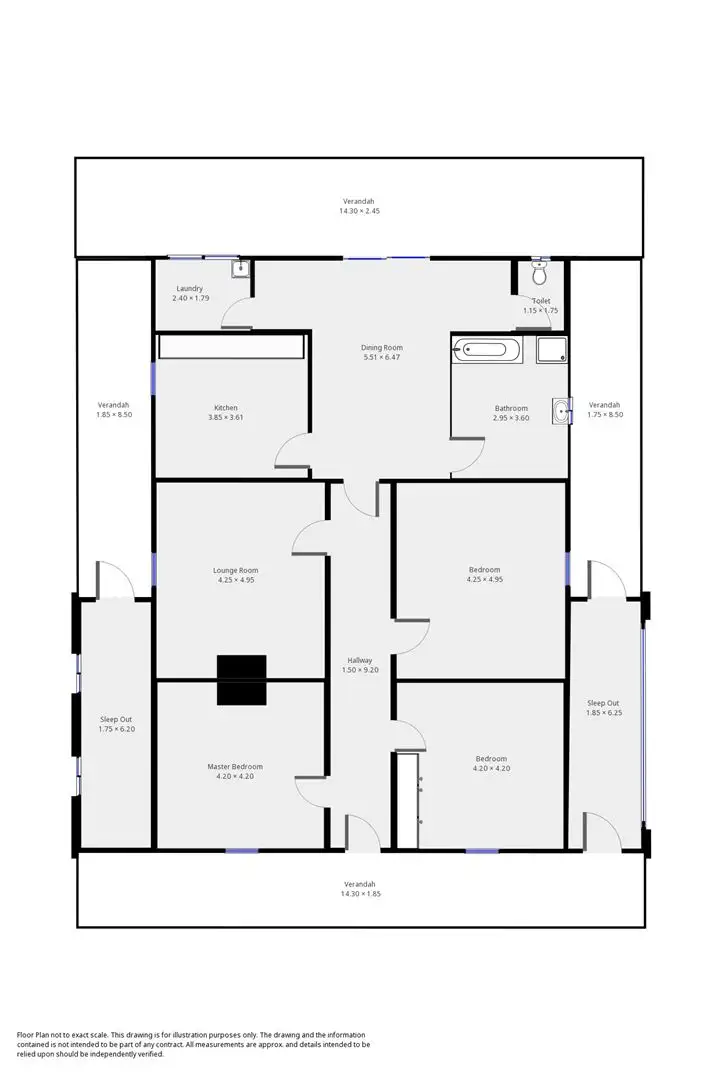 Floorplan of Homely house listing, 58 Railway Terrace, Peterborough SA 5422