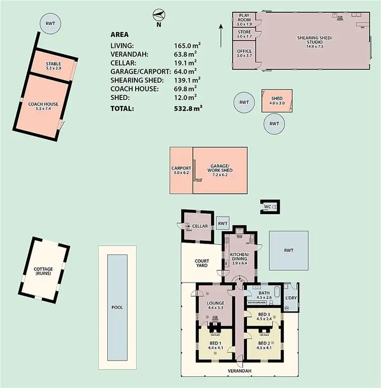 Floorplan of Homely house listing, 12 Burwood Road, Wistow SA 5251