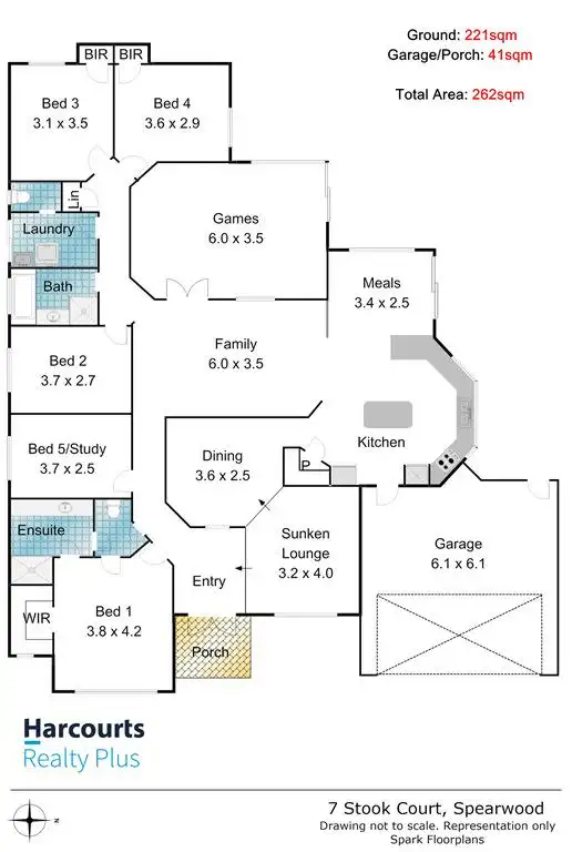 Floorplan of Homely house listing, 7 Stook Court, Spearwood WA 6163