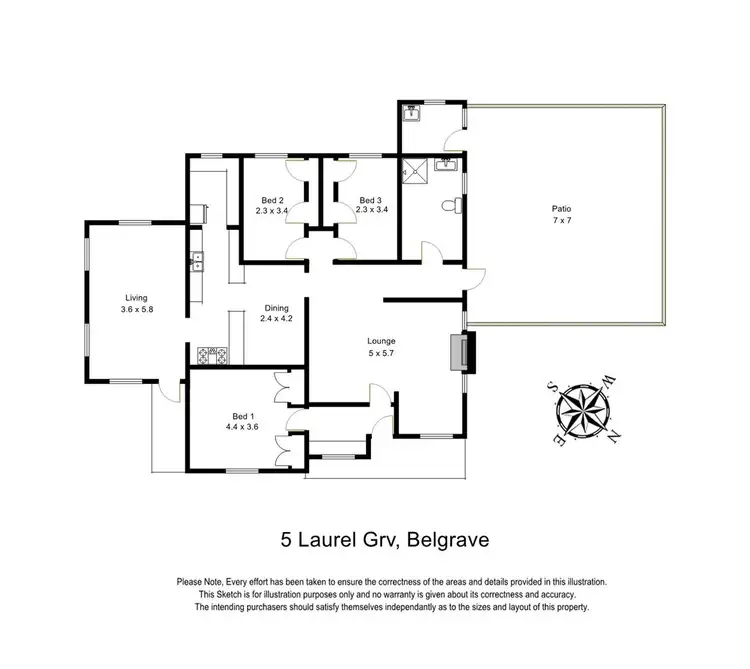 Floorplan of Homely house listing, 5 Laurel Grove, Belgrave VIC 3160