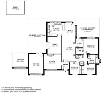 Floorplan of Homely house listing, 13 Moorhen Place, Wynn Vale SA