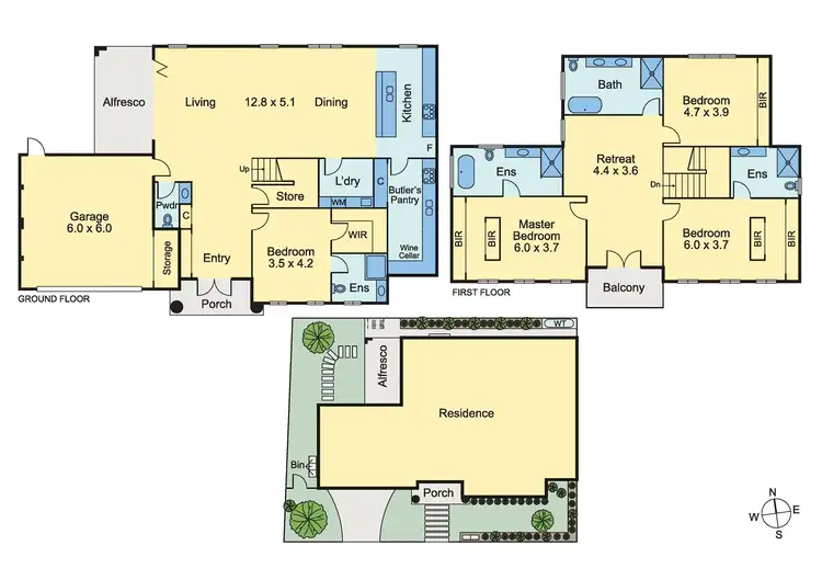 Floorplan of Homely townhouse listing, 1&2/11 Evelyn Street, Glen Waverley VIC 3150