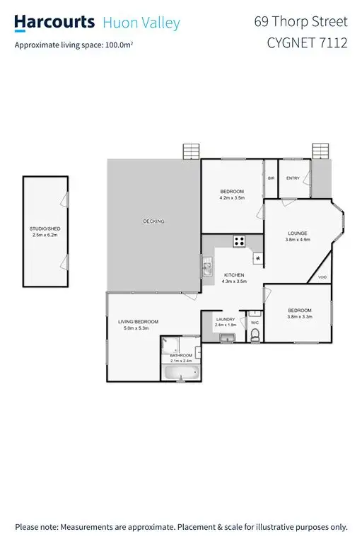 Floorplan of Homely house listing, 69 Thorp Street, Cygnet TAS 7112
