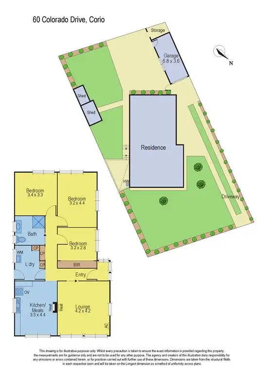 Floorplan of Homely house listing, 60 Colorado Drive, Corio VIC 3214