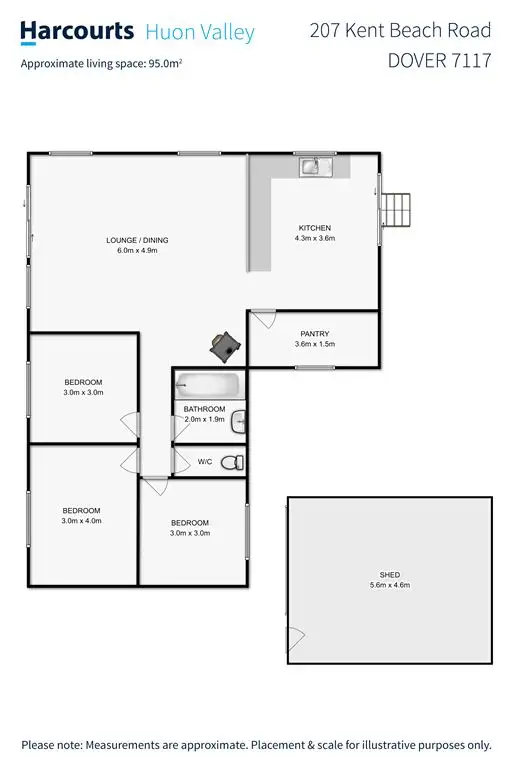 Floorplan of Homely house listing, 207 Kent Beach Road, Dover TAS 7117