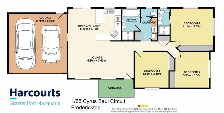 Floorplan of Homely villa listing, 1/68 Cyrus Saul Circuit, Frederickton NSW 2440