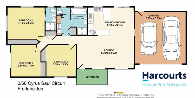 Floorplan of Homely villa listing, 2/68 Cyrus Saul Circuit, Frederickton NSW 2440
