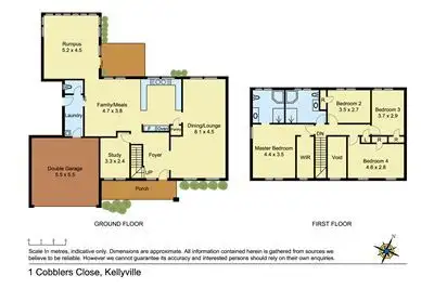 Floorplan of Homely house listing, 1 Cobblers Close, Kellyville NSW 2155
