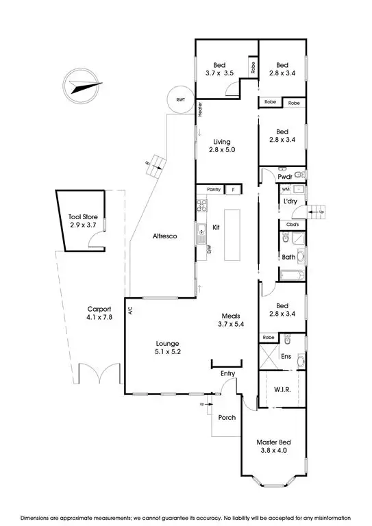 Floorplan of Homely house listing, 7 Croxteth Way, Wantirna VIC 3152