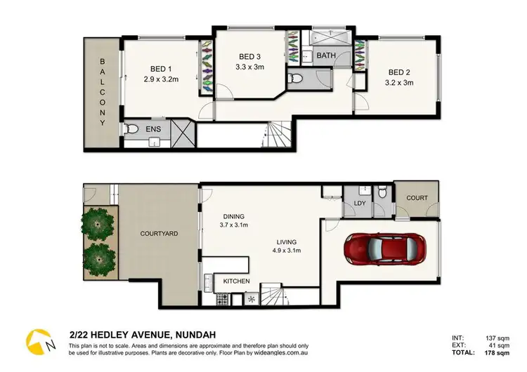 Floorplan of Homely townhouse listing, 1-4/22 Hedley Avenue, Nundah QLD 4012