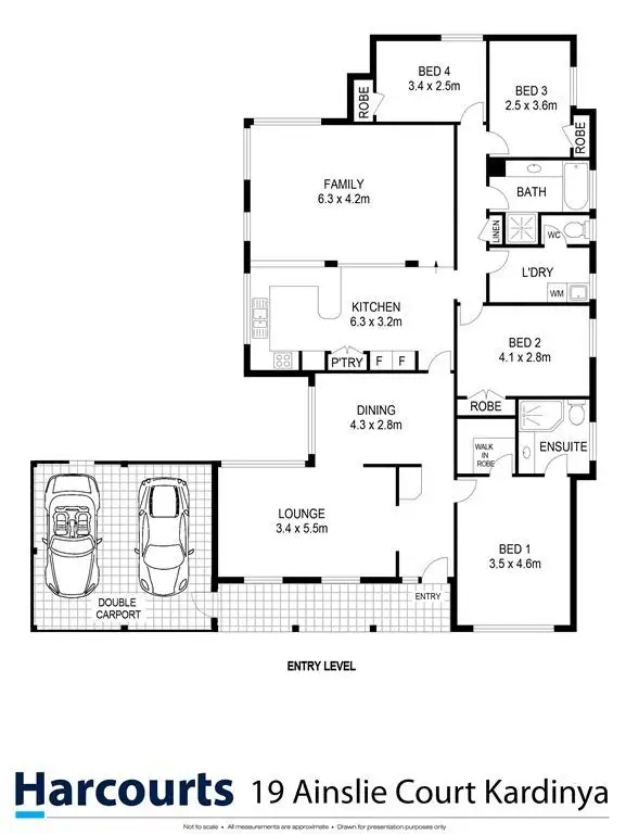 Floorplan of Homely house listing, 19 Ainslie Court, Kardinya WA 6163