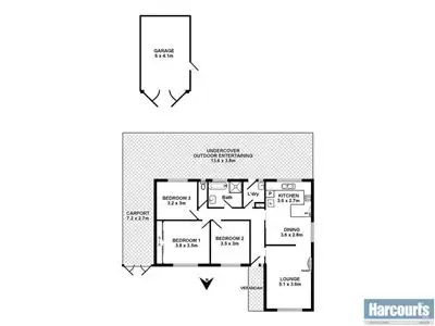Floorplan of Homely house listing, 16 Bower Court, Morphett Vale SA