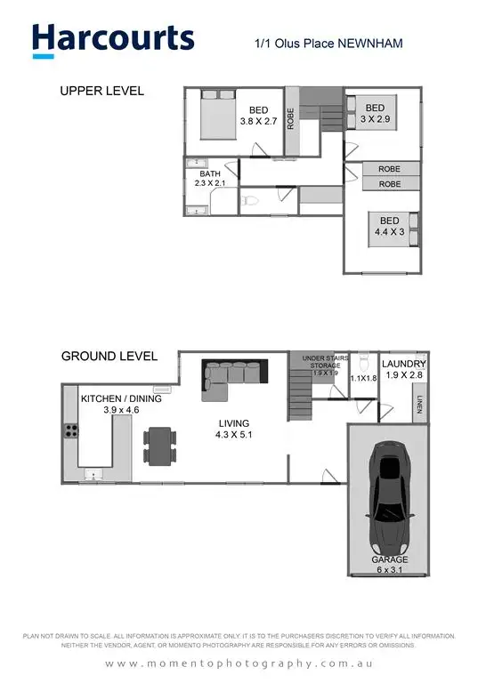 Floorplan of Homely house listing, 1/1 Olus Place, Newnham TAS 7248
